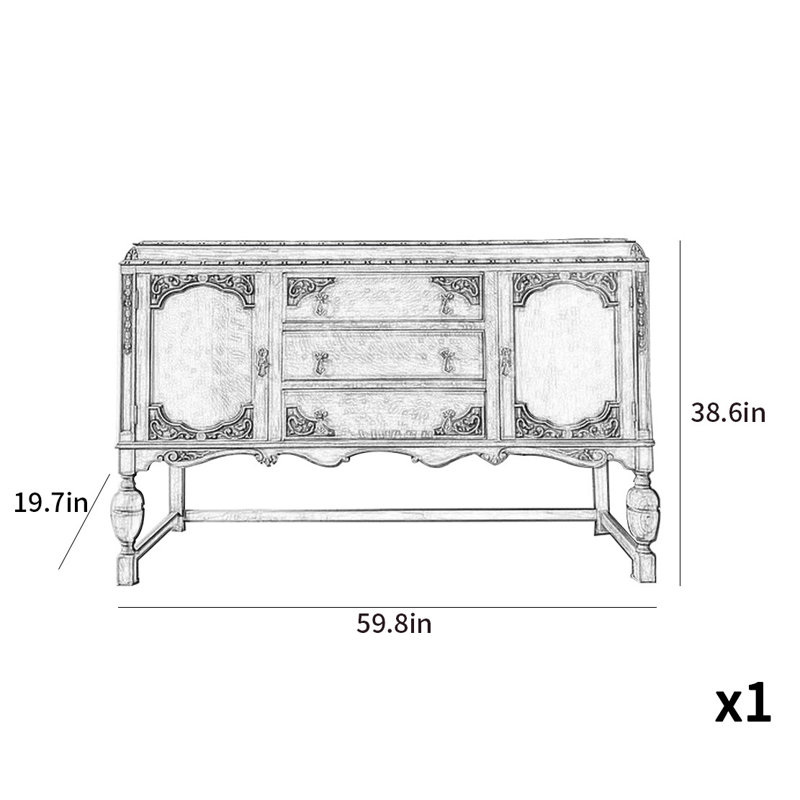 Armoire d'appoint style français rétro
