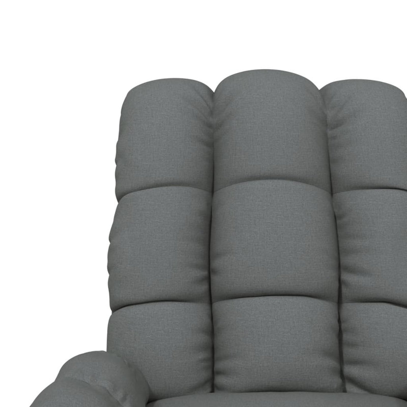 Upholstered Massage Chair, Dark Gray Fabric