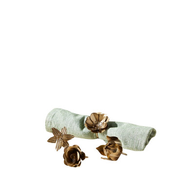 Botanical Napkin Rings, Set of 4