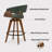 Joeanne Faux Leather Swivel 26'' Counter Stool-1368353560