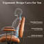 Fauteuil de bureau ergonomique avec accoudoirs, cuir synthétique ou suède, pivot réglable pour la maison, le dortoir, le meuble-lavabo et le bureau-1485304807