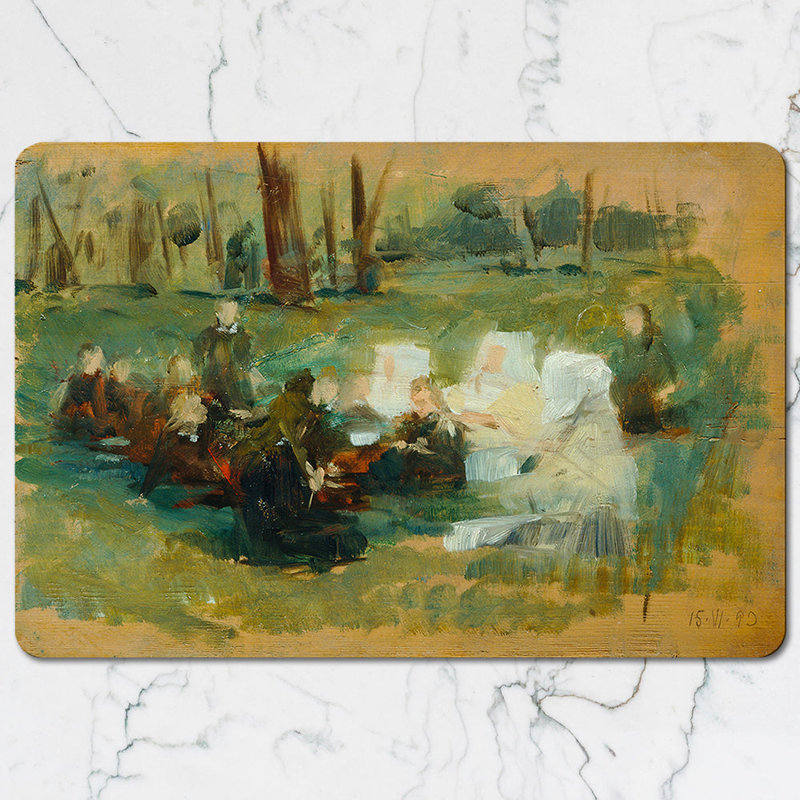Impressionist Placemats And Coaster Set With Outdoor Scene Artwork