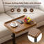 Table d'appoint roulante en forme de C avec roulettes, support pivotant pour ordinateur portable réglable en hauteur de 45 à 85 cm, table d'appoint mobile et polyvalente pour salon, chambre ou bureau à domicile