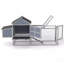 Poulailler d'extérieur, poulailler en bois avec nichoir, cour, salle de repos, rampe, plateau coulissant