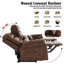 Causeuse inclinable manuelle avec console rabattable, canapé inclinable en cuir pu 2 places avec porte-gobelets et ports de charge-197491790