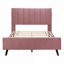 Lit, lit plateforme tapissier, velours