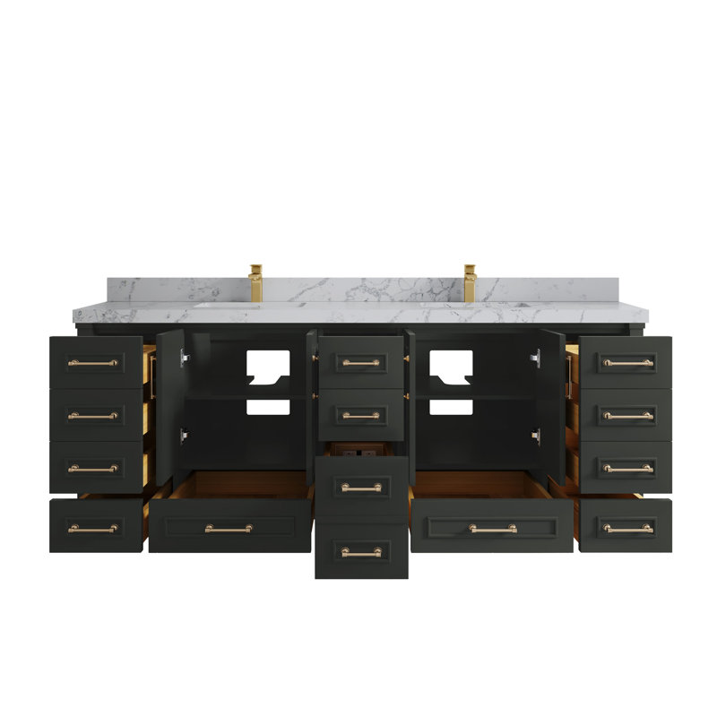 Ensemble de meuble-lavabo double 84 po Aberdeen, Venatino