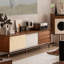 Meuble télé rétro - Rangement moderne compact-1748640127