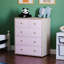 Neptune 5 Drawer Chest, Pink & Oak-317837241