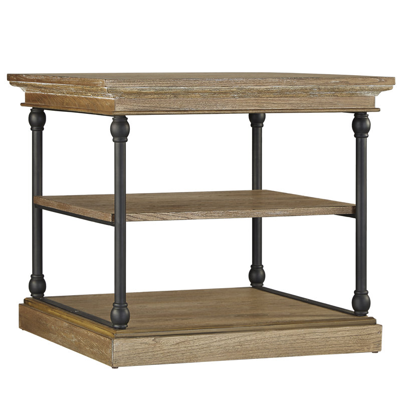 Kyler 25.25" H Square End Table, Brown