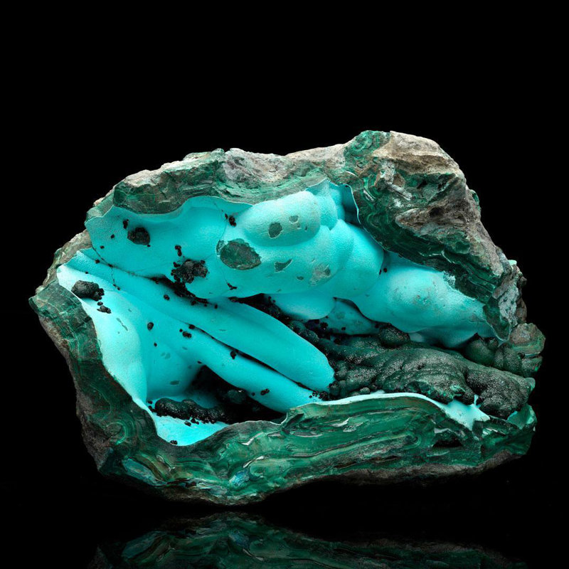 Malachite avec chryocolla - 14 lb