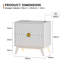 2-Drawer Bedside Table With Built-In Outlets And Human Sensor Light-1902877276