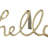 Aluminum Metal Hello Multi Colored Decorative Sign Set