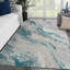 Tapis rectangulaire en polypropylène tissé à la machine en bleu / gris Timmo-683725543