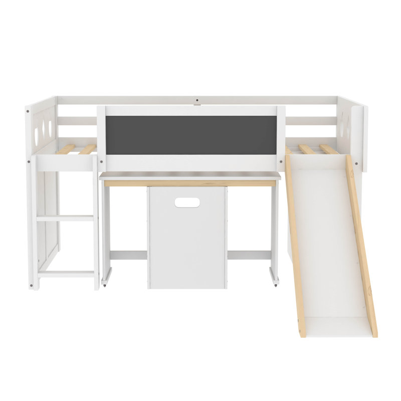 Lit mezzanine simple bas avec bureau Hassam par Harriet Bee