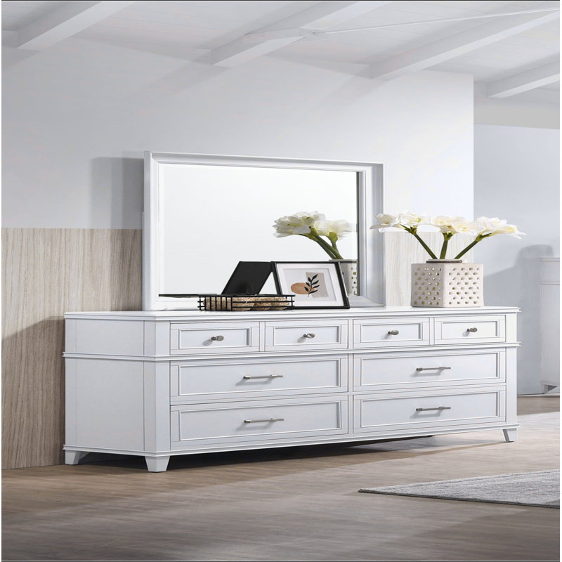 Square Mirror, White