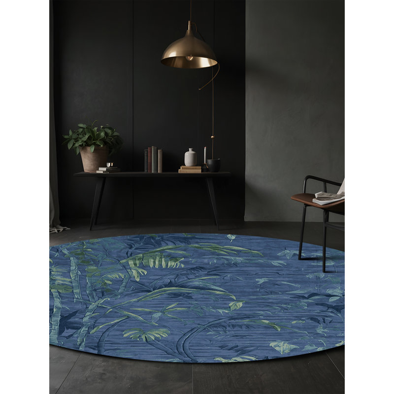 Silky Soft Plush Gray Area Rug, Round 7'