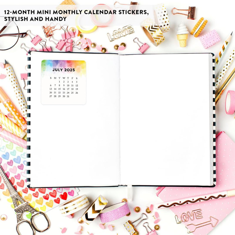 Ensemble de mini planches carrées 2025 Rainbow