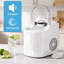 Machine à glaçons Classic Cuisine Bullet, format comptoir, 20,2 x 29 x 26,7 cm, silencieuse, avec fonction autonettoyante, pelle, panier et 2 tailles de glaçons incluses. 7 glaçons prêts en 6 minutes, capacité de 10 kg/24 h, blanche.-136322420