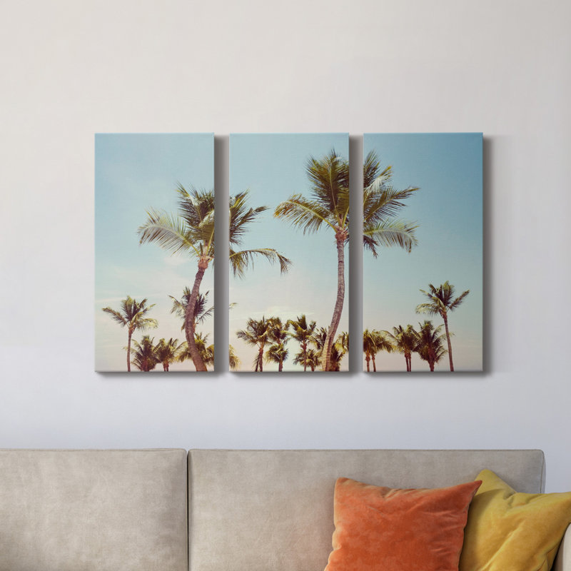 Doux printemps - ensemble de 3 photographies sur toile tendue, H 27 po x l 54 po x P 1 po