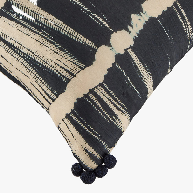 Indigo Seas Shibori Waves Pillow Cover & Insert