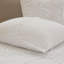 Ensemble d'édredon 3 pièces en coton et chenille capitonné blanc cassé / grand-117509029