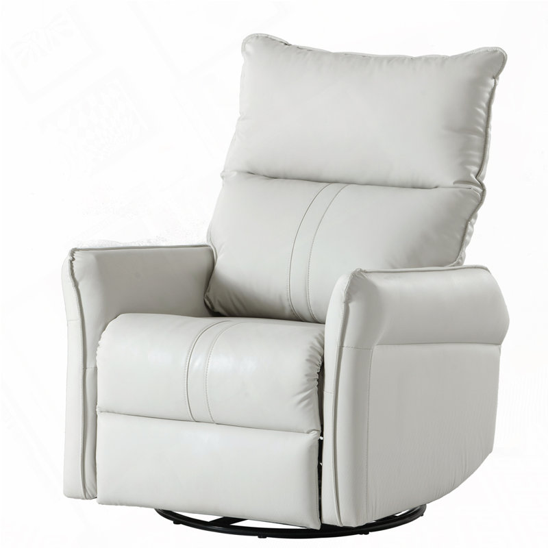 270° Power Swivel Rocker Recliner Chair, Electric Glider Reclining Sofa with USB Ports, Power Swivel Glider, Rocking Chair Nursery Recliners for Living Room Bedroom(Light Gray)