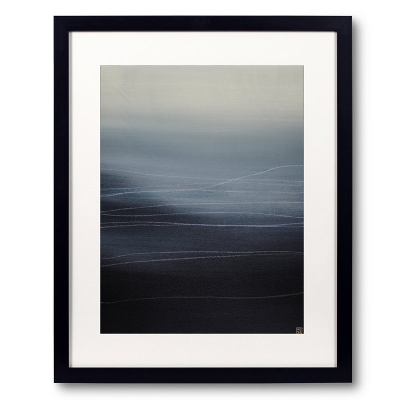 Breathe par Novi Lim - impression, Papier avec cadre noir, H 21,2 po x l 17,2 po