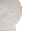 Outdoor/Indoor Lightweight Concrete Side Table/Travertine Finish