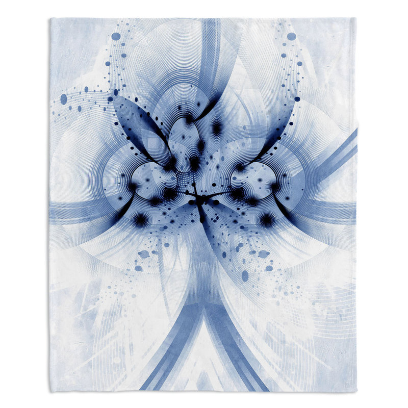  Couverture douce en sherpa, 51 po x 60 po, Bleu
