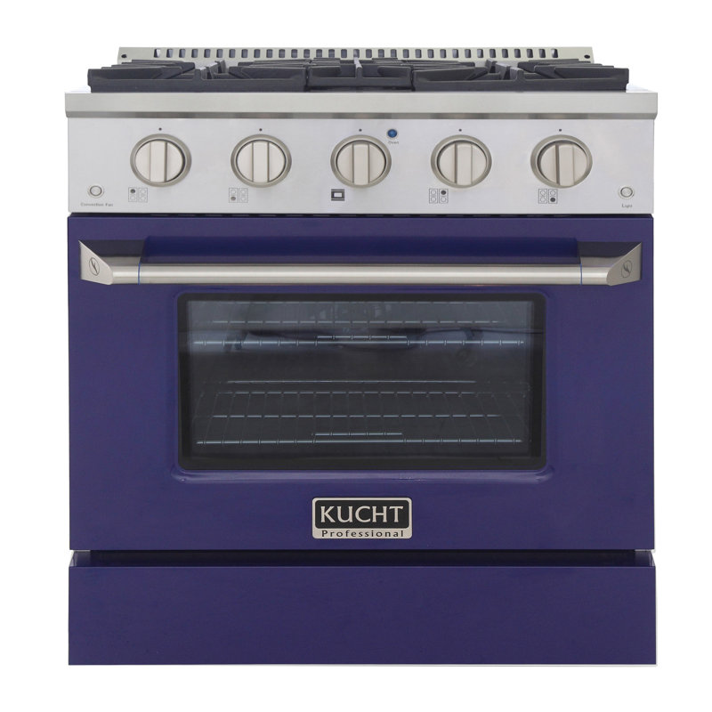 30" 4.2 Cu. ft. Freestanding Gas with Convection Oven, Liquid Propane, Green