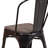 Ketchum Clear Coated Metal Stackable Chair with Wood Seat-1835193503