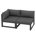 Coussin gris foncé / structure grise