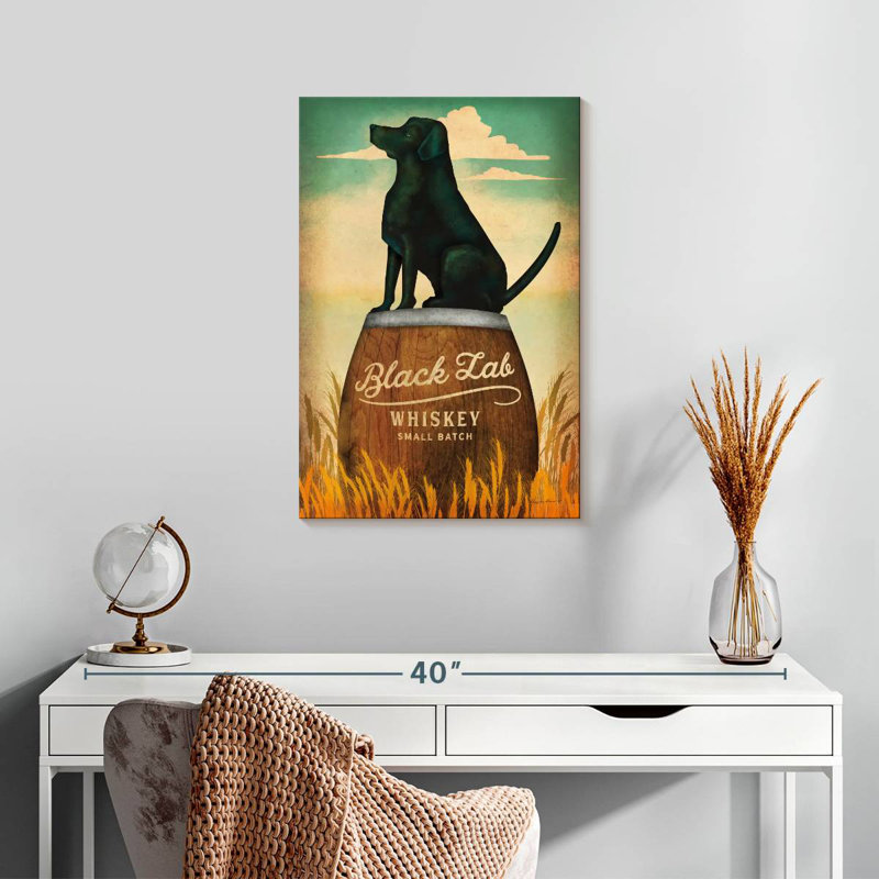 Whisky Brampt Black Lab, H 24 po x l 16 po