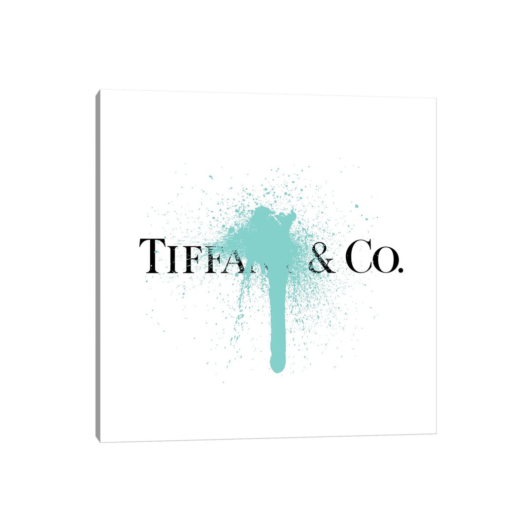 Leinwandbild Tiffany & Co Luxury Paint Drip von Antonio Brasko