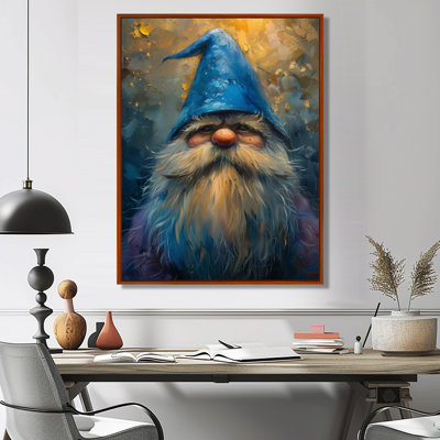 Blue Gnome Glimmering Glimpse - Décoration murale gnome