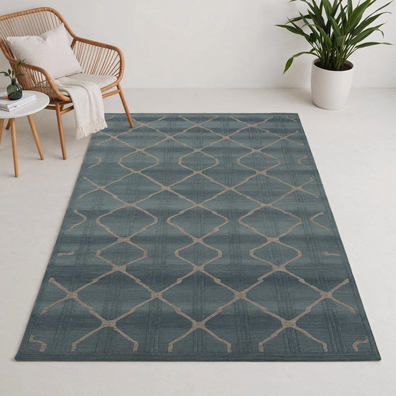 Tapis gris intérieur et extérieur Trellis, Rectangle 9 pi x 12 pi