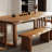 Brown Rectangular Solid Wood Dining Table-28083907