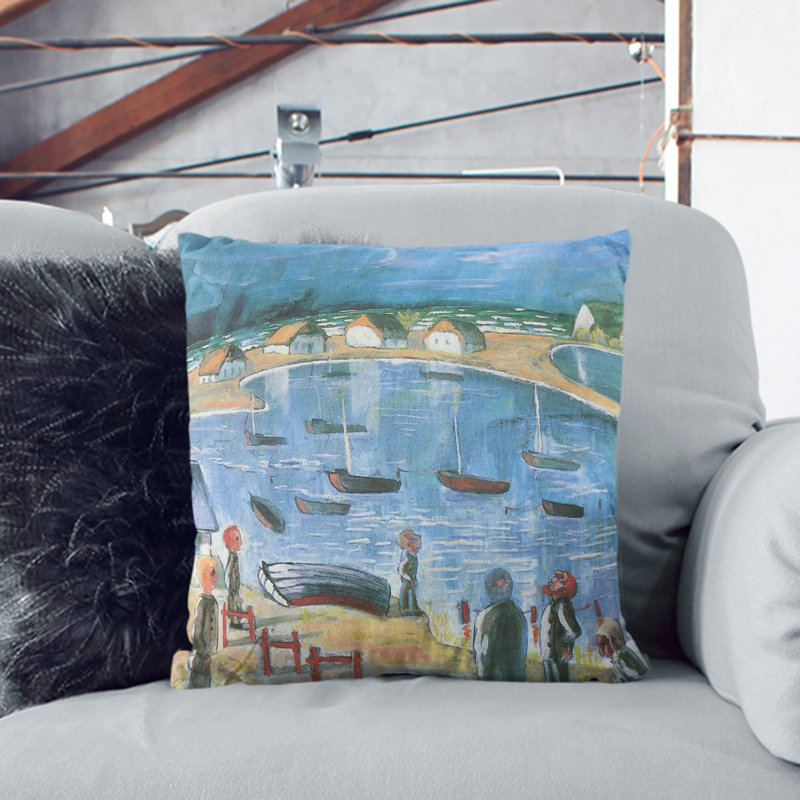Harbour Square Throw Cushion, 55cm H x 55cm W x 20cm D, Stone