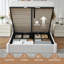 Lit plateforme tapissier avec rangement de luxe Luxury-130811354-130811355