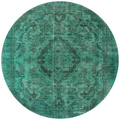 Tapis vert de style oriental
