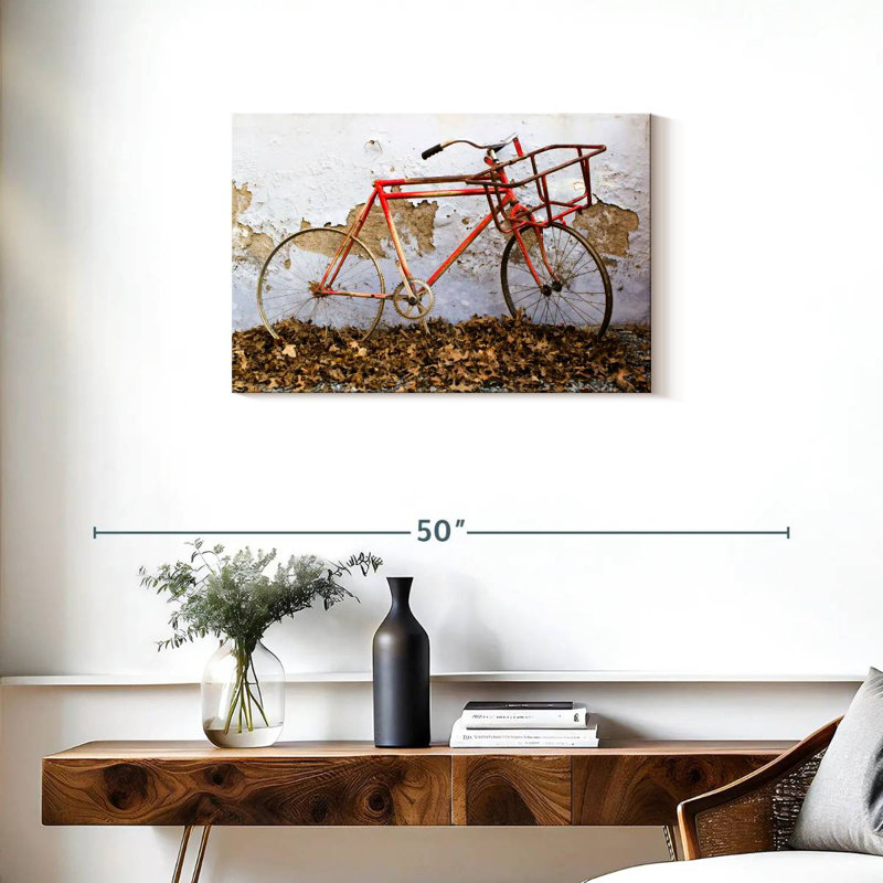 Mehar Rusty Bicycle, 20" H x 30" W