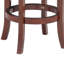 Tabouret de comptoir pivotant 24 po Sabi, bois massif, similicuir-69426696-69426697-69426701