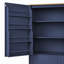 Armoire de cuisine autoportante haute avec 2 tiroirs, 2 tablettes réglables et 8 portes, idéale pour la cuisine et la salle à manger.-1290014437