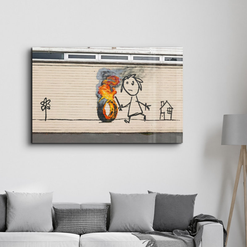 Peinture murale élégante en verre trempé | 100% verre trempé, épaisseur: 0,16 pouce | Imprimé UV pour des couleurs éclatantes et une durabilité | Parfait pour la décoration intérieure et l'esthétique moderne