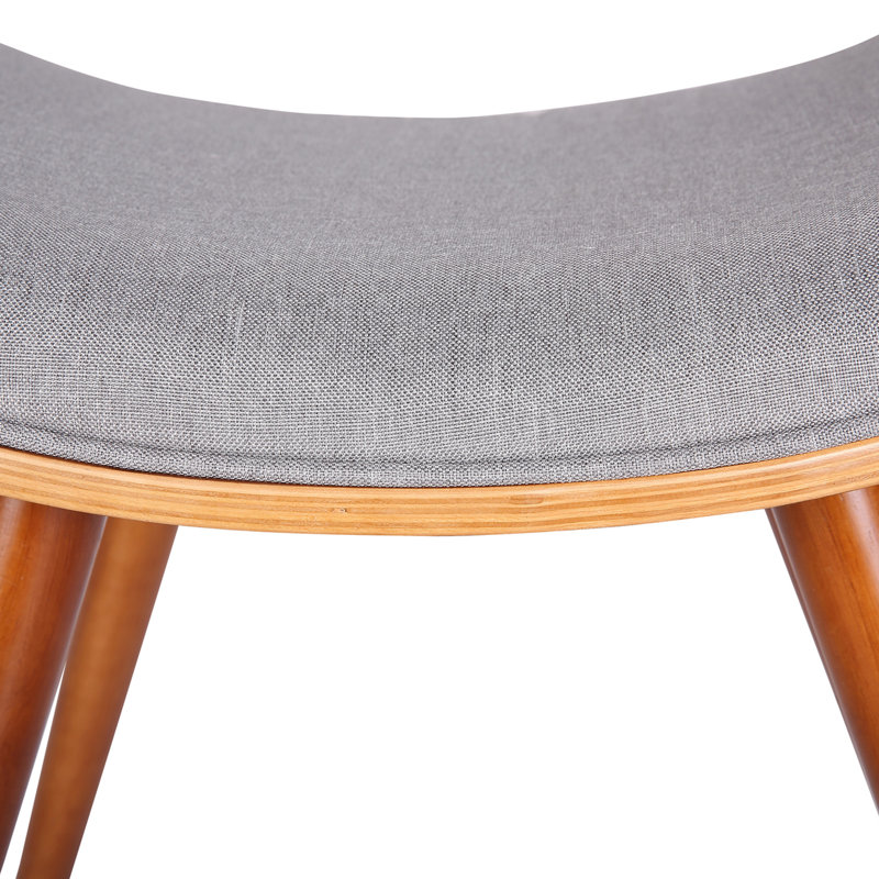 Chaise avec accoudoirs en lin Albinas, Gris