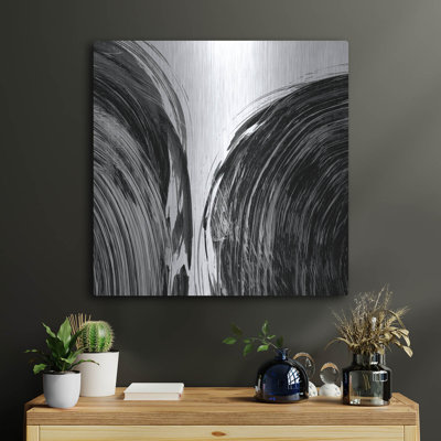 'Swirl 1 Bw' by Piper Rhue Metal Wall Art, 24" x 24"