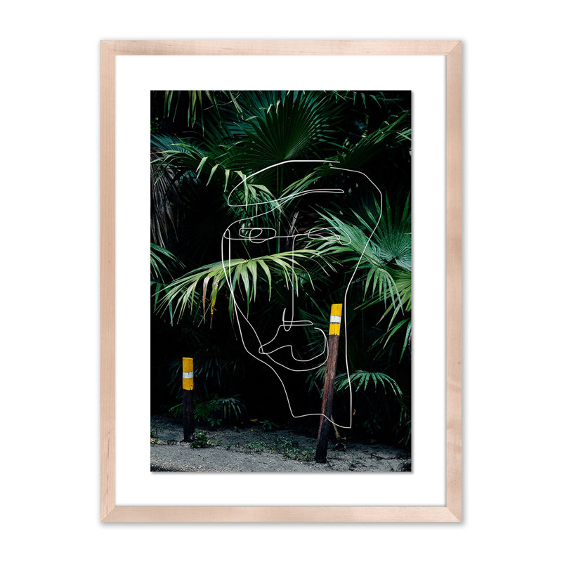 Many Faces 1 Print by Chloe Besson, Natural, 24" H x 18" W x 1.5" D