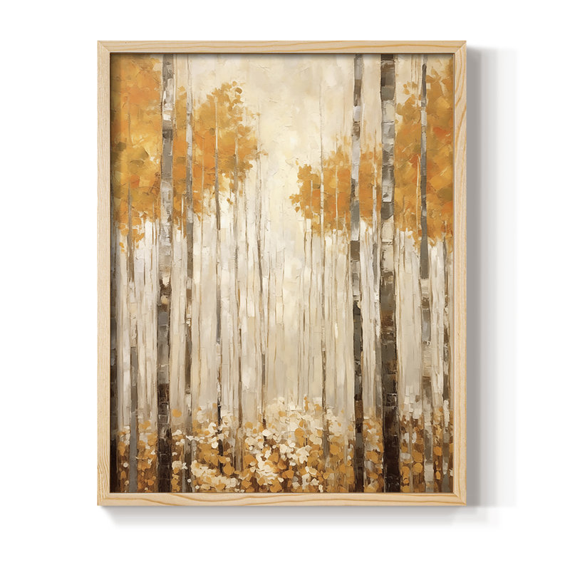 ABSTRACT Series CMLV Framed Print - Solid Wood, Natural, 11" H x 9" W