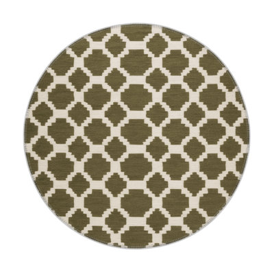 Trellis Brown Indoor and Outdoor Area Rug